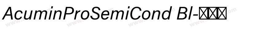 AcuminProSemiCond Bl字体转换